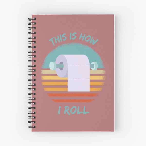 Item preview, This Is How I Roll Toilet Paper Pun Grunge Retro Sunset In Purple designed and sold by LuckyKermit.