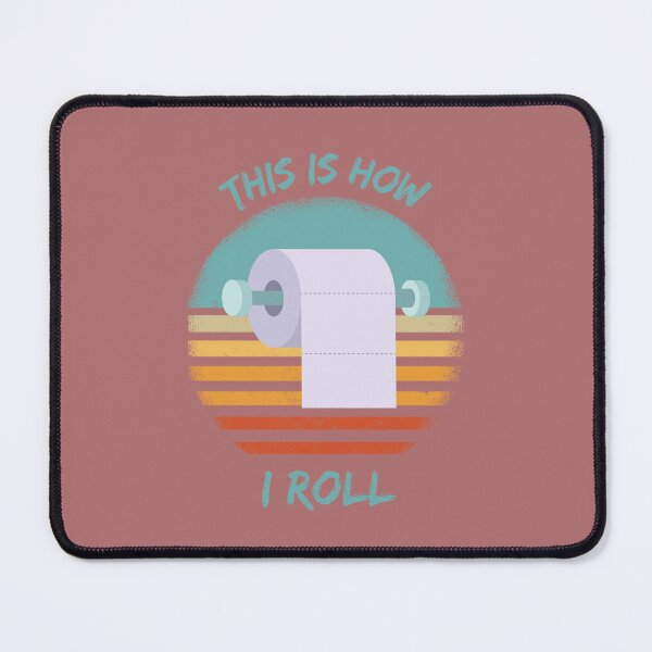 Item preview, This Is How I Roll Toilet Paper Pun Grunge Retro Sunset In Purple designed and sold by LuckyKermit.