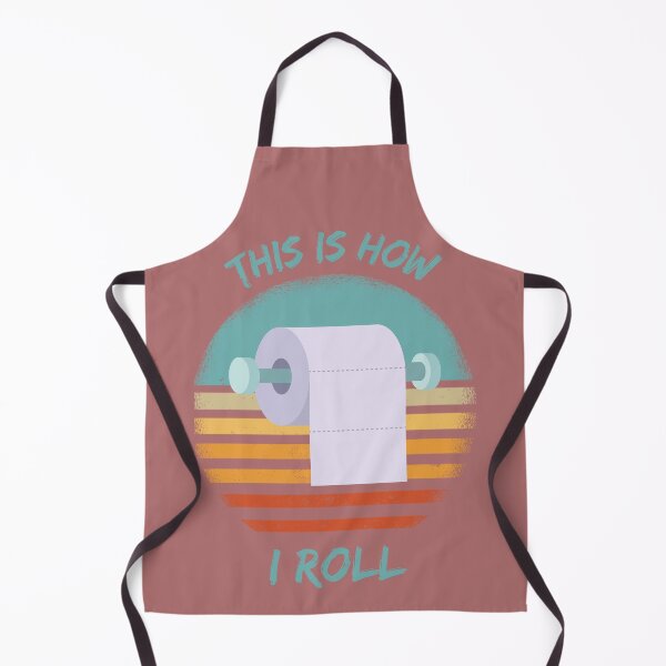 Item preview, This Is How I Roll Toilet Paper Pun Grunge Retro Sunset In Purple designed and sold by LuckyKermit.