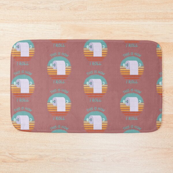 Item preview, This Is How I Roll Toilet Paper Pun Grunge Retro Sunset In Purple designed and sold by LuckyKermit.
