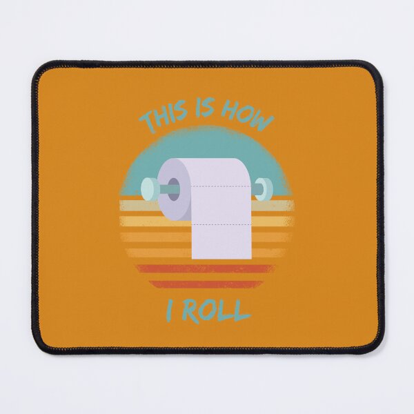 Item preview, This Is How I Roll Toilet Paper Pun Grunge Retro Sunset In Orange designed and sold by LuckyKermit.