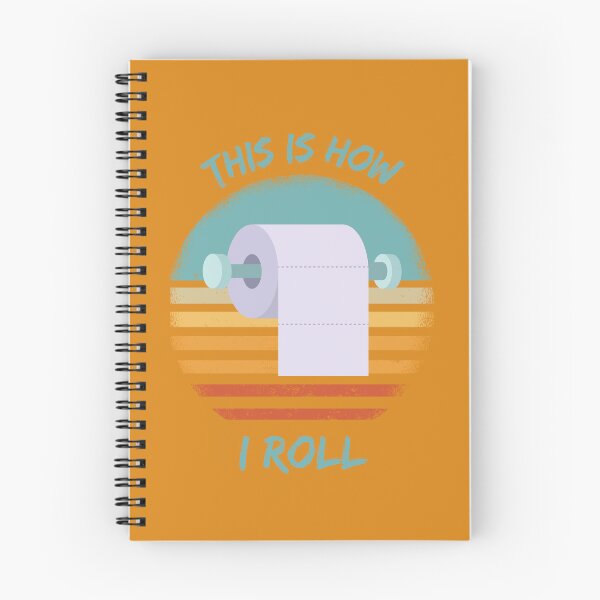 Item preview, This Is How I Roll Toilet Paper Pun Grunge Retro Sunset In Orange designed and sold by LuckyKermit.