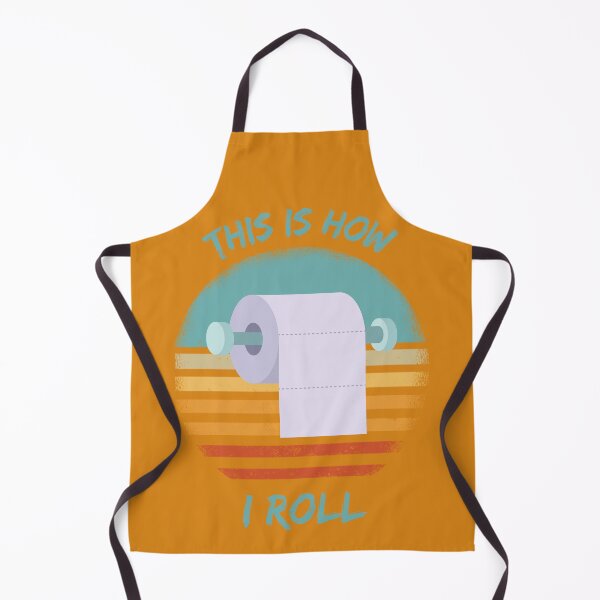 Item preview, This Is How I Roll Toilet Paper Pun Grunge Retro Sunset In Orange designed and sold by LuckyKermit.