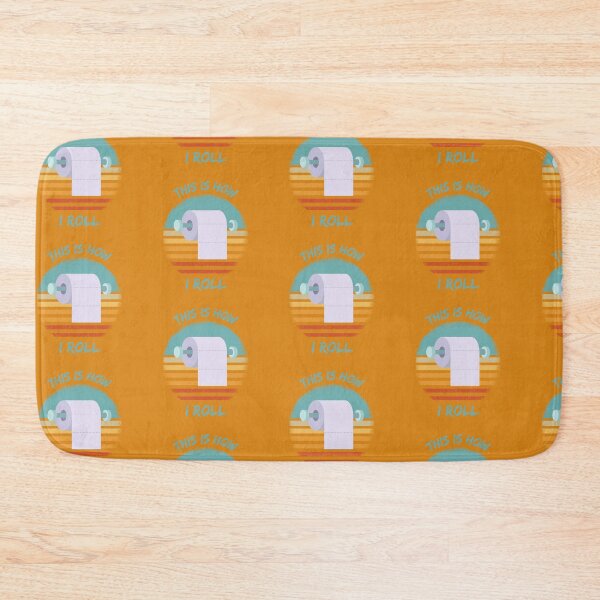 Item preview, This Is How I Roll Toilet Paper Pun Grunge Retro Sunset In Orange designed and sold by LuckyKermit.