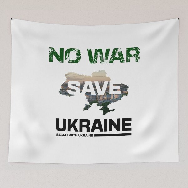 Item preview, No War Save Ukraine, Stand with Ukraine designed and sold by HangOnShopping.