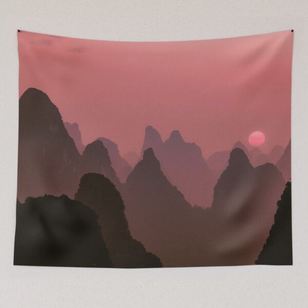 Item preview, Mountain Range Panoramic Landscape Art Board Print designed and sold by Nils Petter Stein.