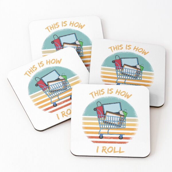 Item preview, This Is How I Roll Shopping Cart Pun Grunge Retro Sunset designed and sold by LuckyKermit.