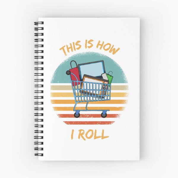 Item preview, This Is How I Roll Shopping Cart Pun Grunge Retro Sunset designed and sold by LuckyKermit.