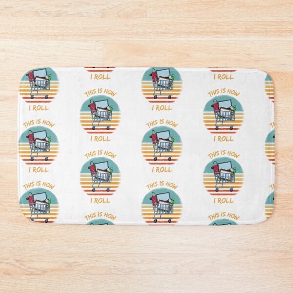 Item preview, This Is How I Roll Shopping Cart Pun Grunge Retro Sunset designed and sold by LuckyKermit.