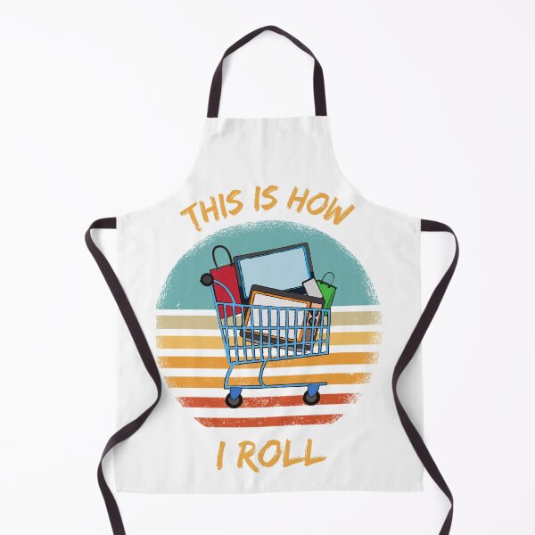 Item preview, This Is How I Roll Shopping Cart Pun Grunge Retro Sunset designed and sold by LuckyKermit.