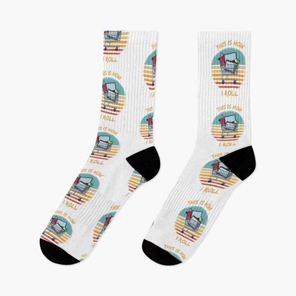 Item preview, This Is How I Roll Shopping Cart Pun Grunge Retro Sunset designed and sold by LuckyKermit.