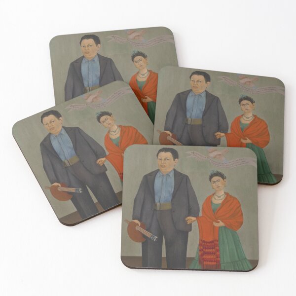 Item preview, Mexican couple portrait Vintage Frida Kahlo painting art designed and sold by Vintage Designs +.