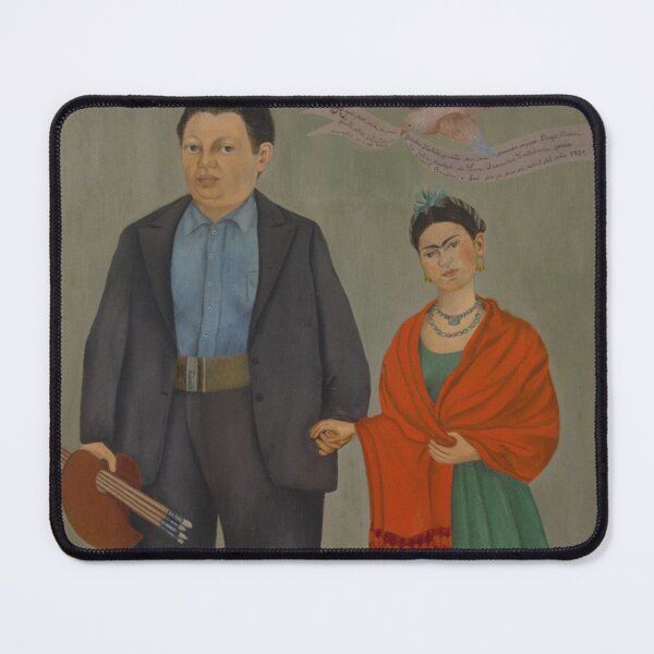 Item preview, Mexican couple portrait Vintage Frida Kahlo painting art designed and sold by Vintage Designs +.