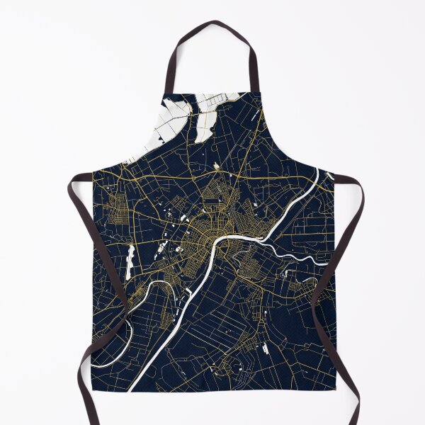 Item preview, Szeged City Map of Csongrád-Csanád, Hungary - Gold Art Deco designed and sold by deMAP.