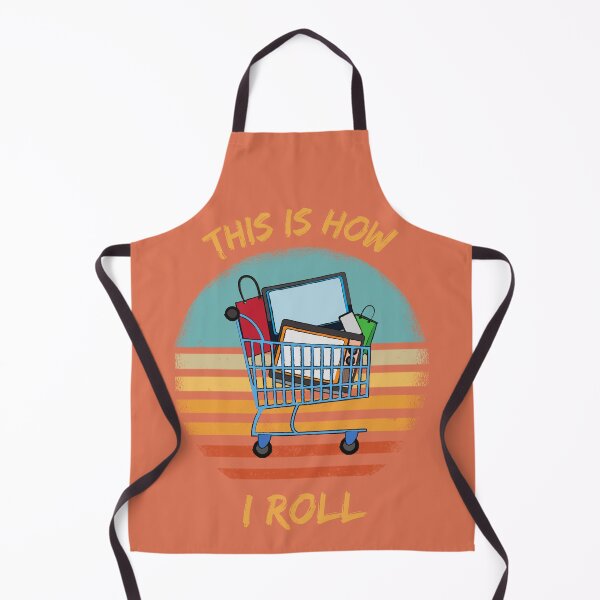 Item preview, This Is How I Roll Shopping Cart Pun Grunge Retro Sunset In Red designed and sold by LuckyKermit.