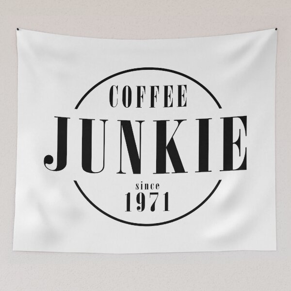 Item preview, Coffee Junkie since 1971 designed and sold by AlfabetDesign.