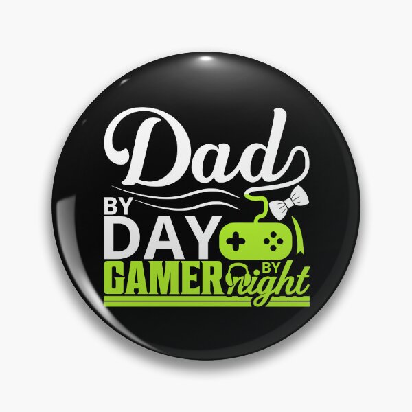 Item preview, Dad by Day, Gamer by Night. Green fluor designed and sold by SpringPetals.