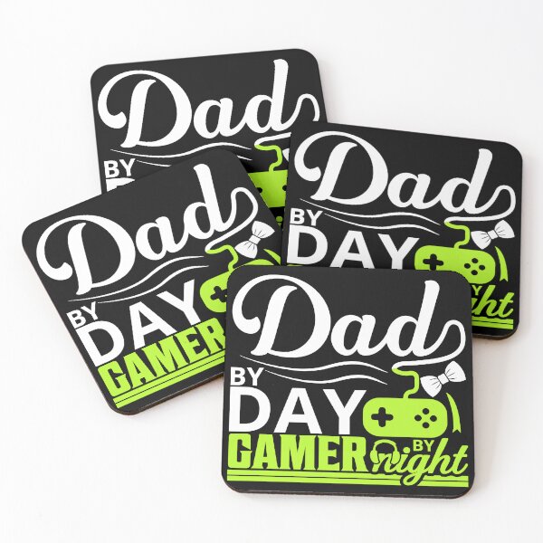 Item preview, Dad by Day, Gamer by Night. Green fluor designed and sold by SpringPetals.