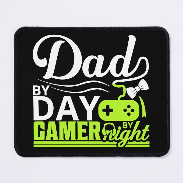 Item preview, Dad by Day, Gamer by Night. Green fluor designed and sold by SpringPetals.