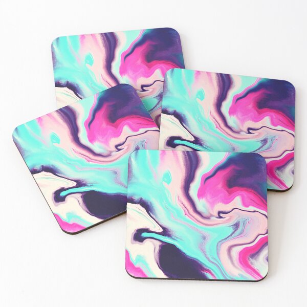 Item preview, liquify pattern,turquoise, pink,violet designed and sold by cutecrazytshirt.
