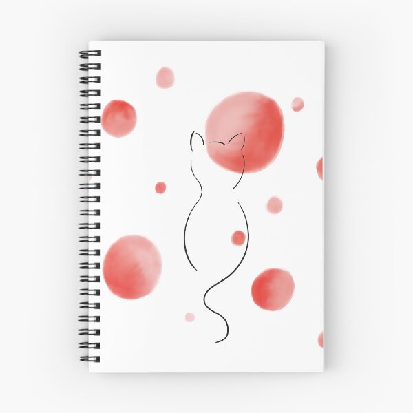 Artikelvorschau, Katze auf rot Aquarell Kreise entworfen und verkauft von PiX by PE.