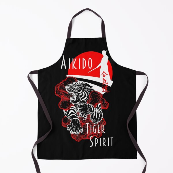 Item preview, Aikido Tiger Samurai Ueshiba Spirit Martial Arts Budo Design designed and sold by Zanshin-Art.