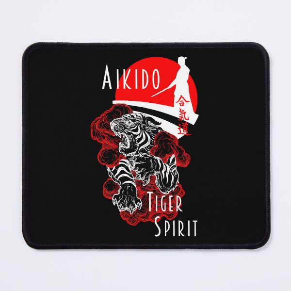 Item preview, Aikido Tiger Samurai Ueshiba Spirit Martial Arts Budo Design designed and sold by Zanshin-Art.