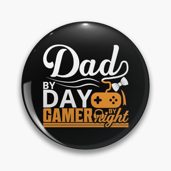 Item preview, Dad by Day, Gamer by Night. orange fluor designed and sold by SpringPetals.