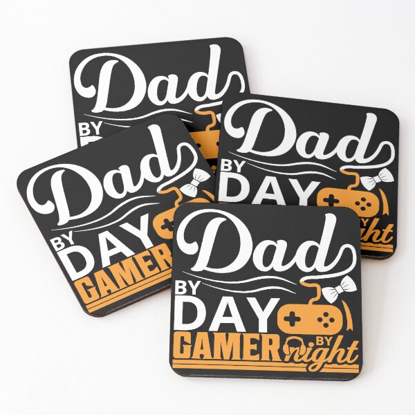 Item preview, Dad by Day, Gamer by Night. orange fluor designed and sold by SpringPetals.