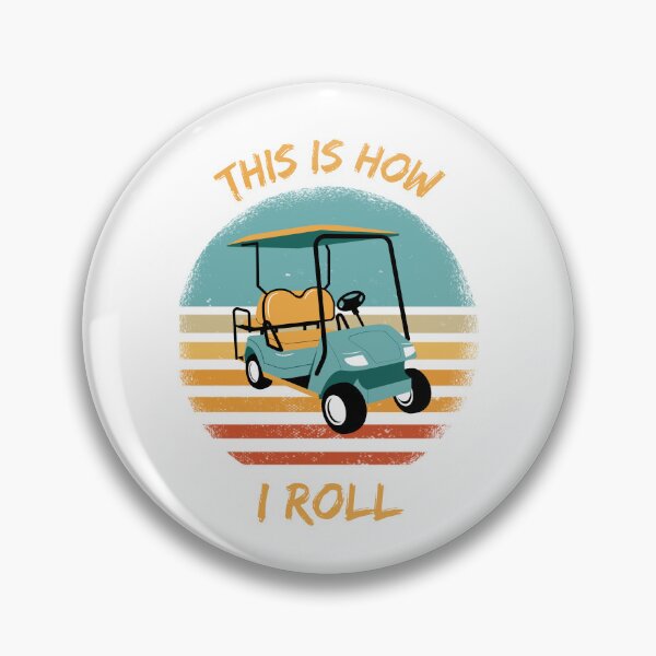 Item preview, This Is How I Roll Golf Cart Pun Grunge Retro Sunset designed and sold by LuckyKermit.