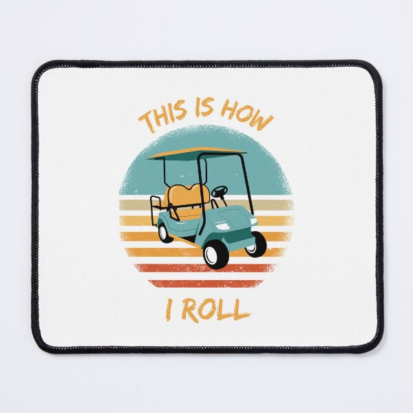 Item preview, This Is How I Roll Golf Cart Pun Grunge Retro Sunset designed and sold by LuckyKermit.
