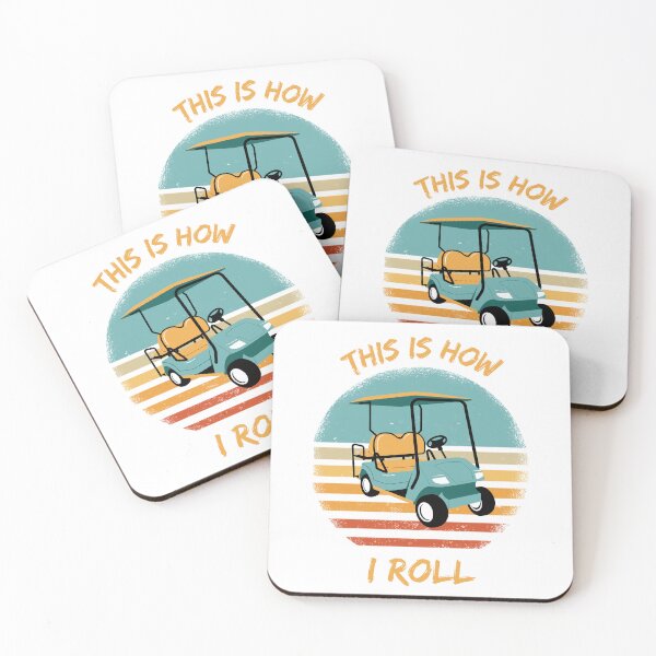 Item preview, This Is How I Roll Golf Cart Pun Grunge Retro Sunset designed and sold by LuckyKermit.