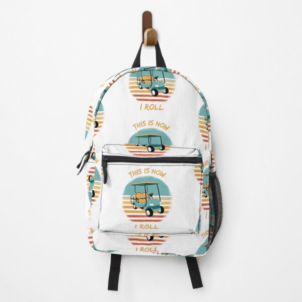 Item preview, This Is How I Roll Golf Cart Pun Grunge Retro Sunset designed and sold by LuckyKermit.
