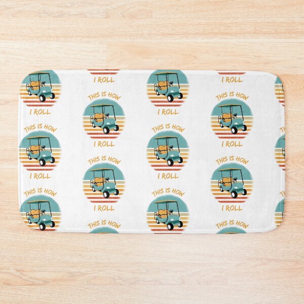 Item preview, This Is How I Roll Golf Cart Pun Grunge Retro Sunset designed and sold by LuckyKermit.