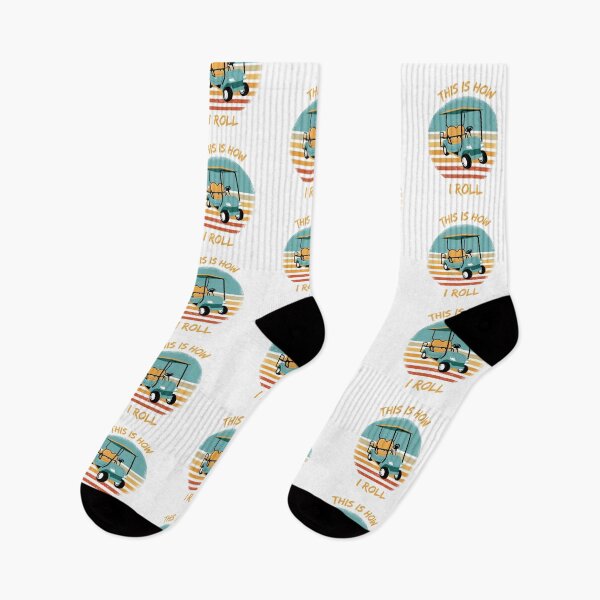 Item preview, This Is How I Roll Golf Cart Pun Grunge Retro Sunset designed and sold by LuckyKermit.