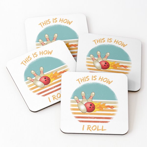 Item preview, This Is How I Roll Bowling Pun Grunge Retro Sunset designed and sold by LuckyKermit.
