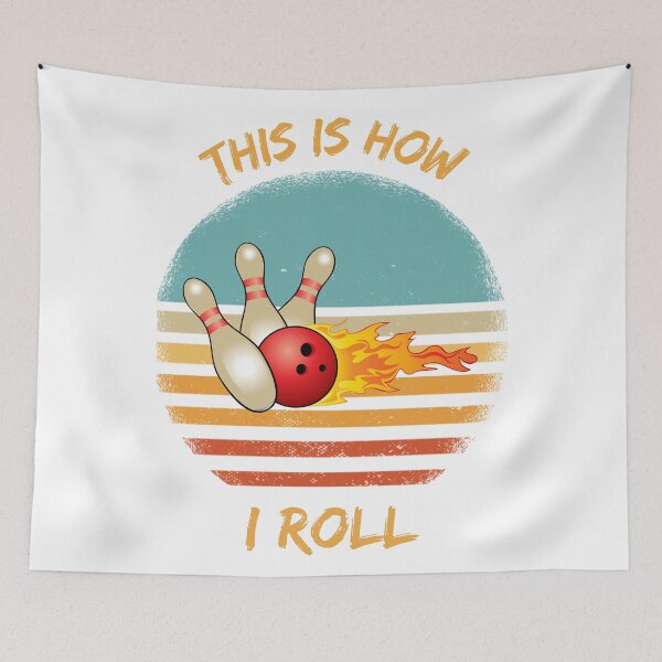 Item preview, This Is How I Roll Bowling Pun Grunge Retro Sunset designed and sold by LuckyKermit.