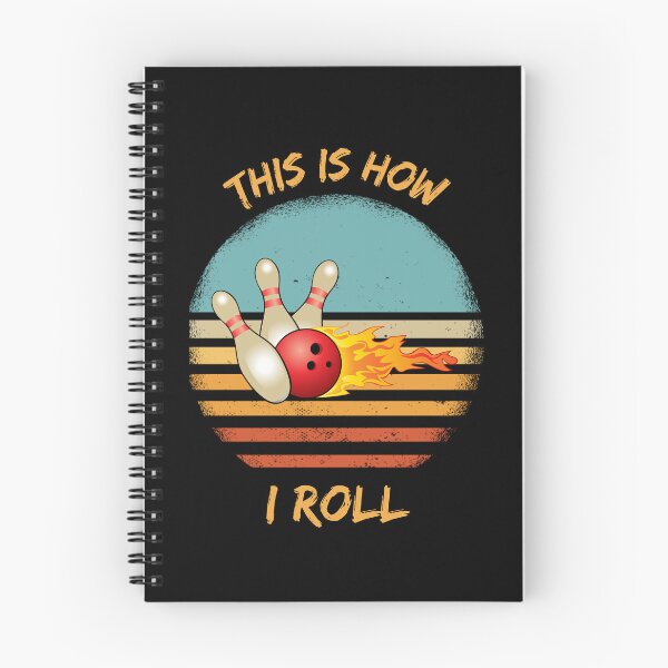 Item preview, This Is How I Roll Bowling Pun Grunge Retro Sunset In Black designed and sold by LuckyKermit.