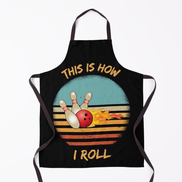 Item preview, This Is How I Roll Bowling Pun Grunge Retro Sunset In Black designed and sold by LuckyKermit.