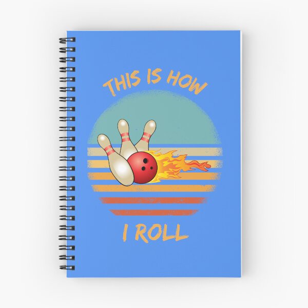 Item preview, This Is How I Roll Bowling Pun Grunge Retro Sunset In Blue designed and sold by LuckyKermit.