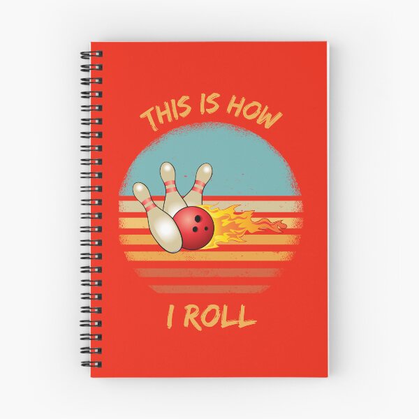Item preview, This Is How I Roll Bowling Pun Grunge Retro Sunset In Red designed and sold by LuckyKermit.
