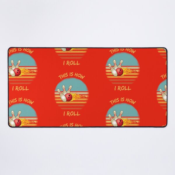 Item preview, This Is How I Roll Bowling Pun Grunge Retro Sunset In Red designed and sold by LuckyKermit.