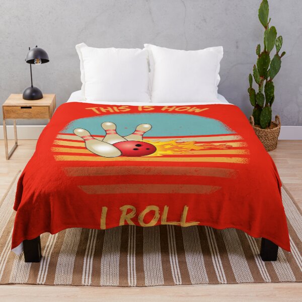 Item preview, This Is How I Roll Bowling Pun Grunge Retro Sunset In Red designed and sold by LuckyKermit.