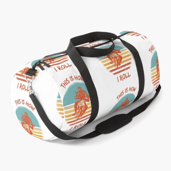Item preview, This Is How I Roll Motorcycle Pun Grunge Retro Sunset designed and sold by LuckyKermit.