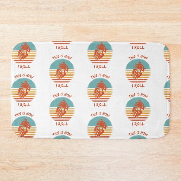Item preview, This Is How I Roll Motorcycle Pun Grunge Retro Sunset designed and sold by LuckyKermit.