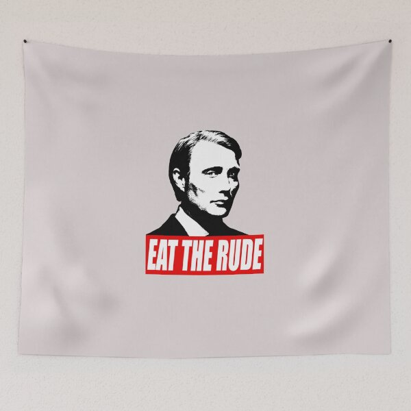 Item preview, EAT THE RUDE - Hannibal [Dark Background] Essential T-Shirt designed and sold by KaiKrug.