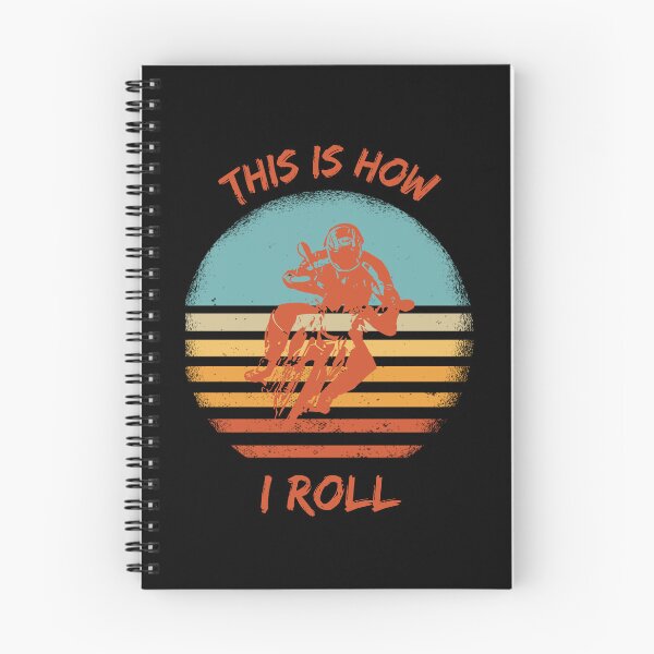 Item preview, This Is How I Roll Motorcycle Pun Grunge Retro Sunset In Black designed and sold by LuckyKermit.
