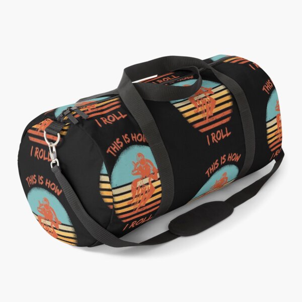 Item preview, This Is How I Roll Motorcycle Pun Grunge Retro Sunset In Black designed and sold by LuckyKermit.