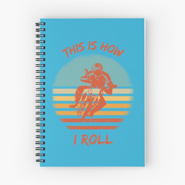 Item preview, This Is How I Roll Motorcycle Pun Grunge Retro Sunset In Blue designed and sold by LuckyKermit.