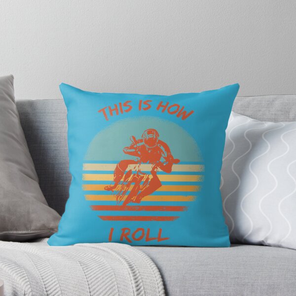 Item preview, This Is How I Roll Motorcycle Pun Grunge Retro Sunset In Blue designed and sold by LuckyKermit.